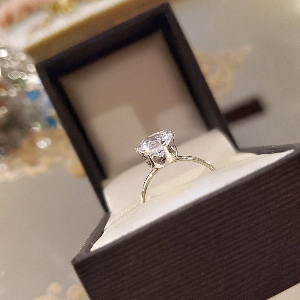 1.2 Carat AAA cubic zirconia birthstone ring